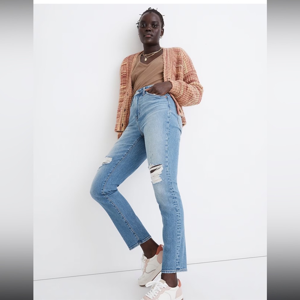 NWT Madewell The Curvy Perfect Vintage Jean in Denman Wash: Ripped Edition | 32